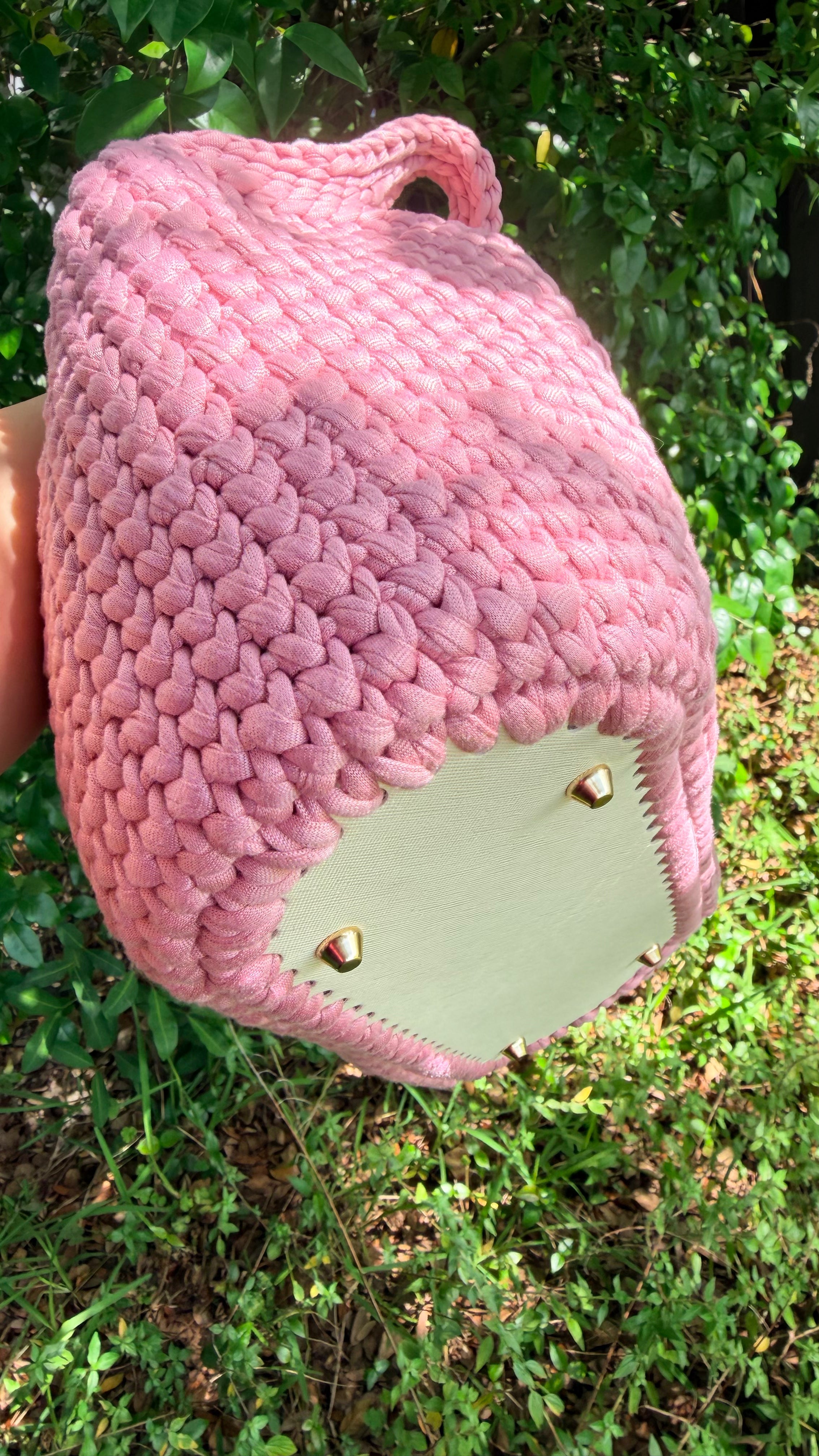 Handcrafted Floral T-Shirt Yarn Shopper