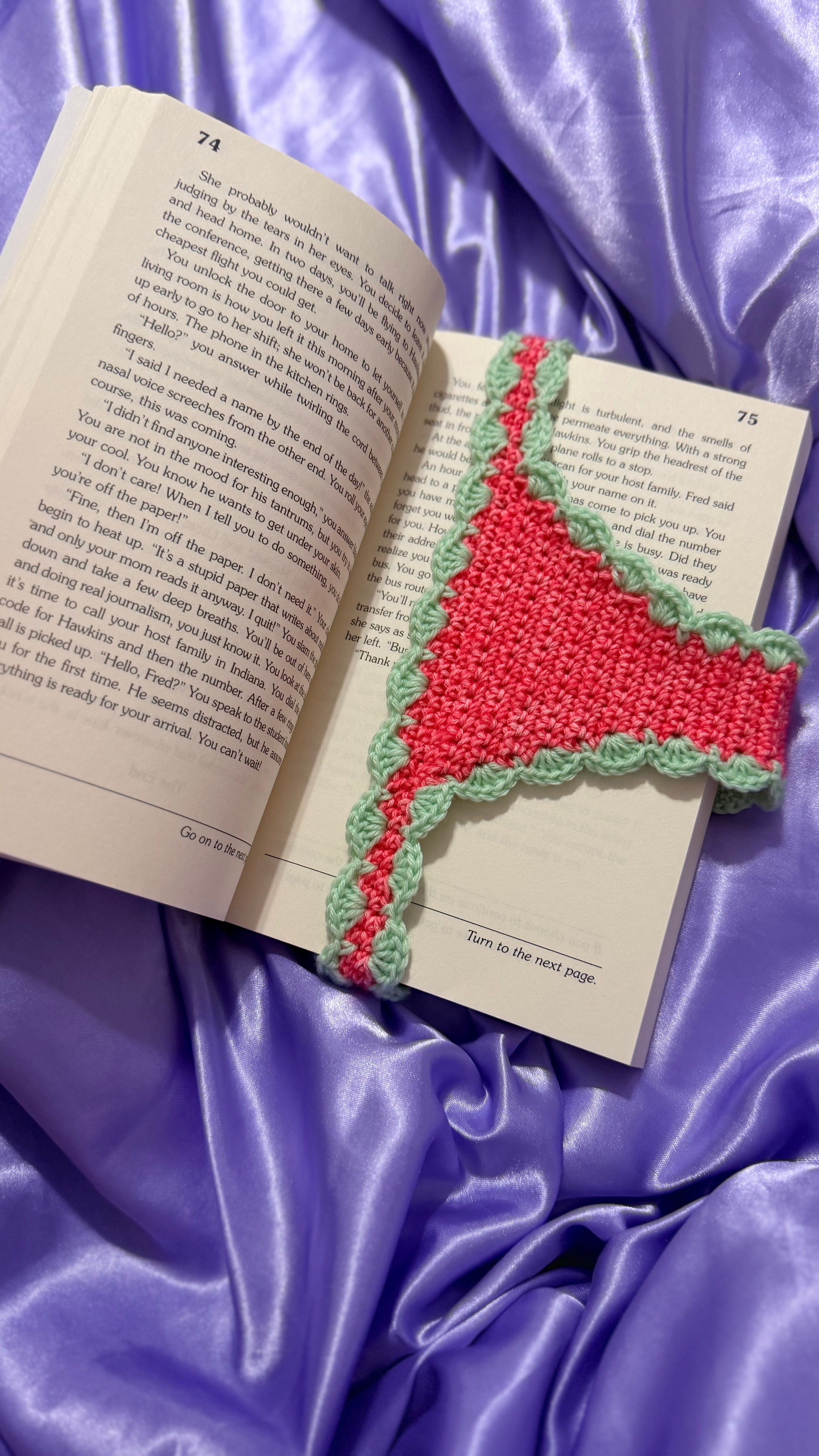 🍉 Watermelon Crochet Bookmark – Handmade & Cute Gift for Book Lovers