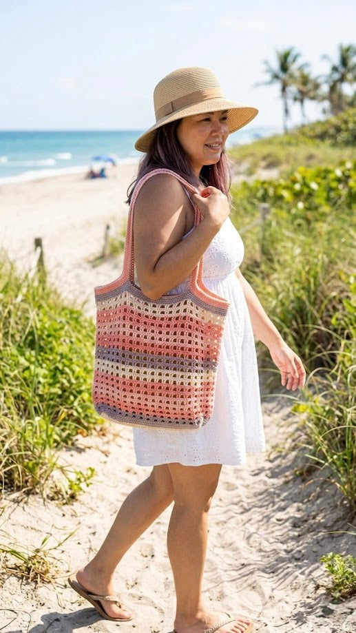 Blossom & Breeze Handmade Crochet Tote Bag