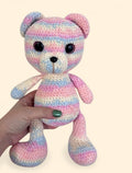 The Pastel Dream Crochet  Lady Bear in a Wedding Dress